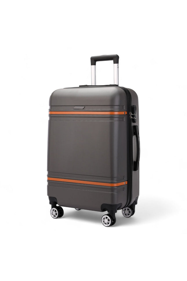 Calgary Large Hard Shell Suitcase in Charcoal Black