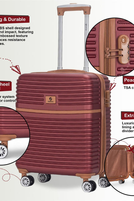 Koga Cabin Hard Shell Suitcase in Burgundy
