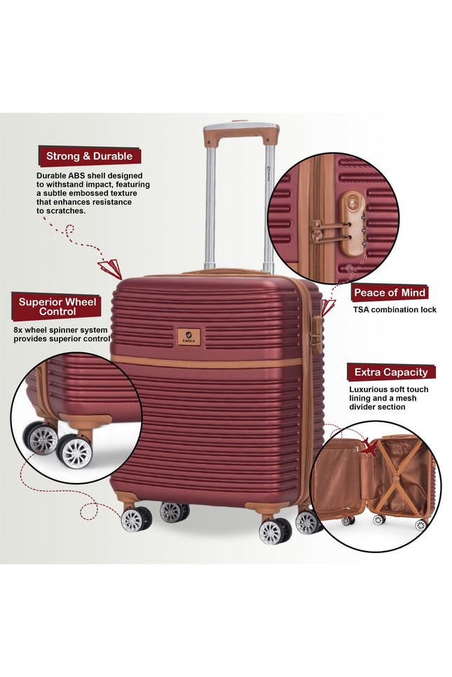Koga Cabin Hard Shell Suitcase in Burgundy