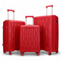 Burnaby Set of 3 Hard Shell Suitcase in Red