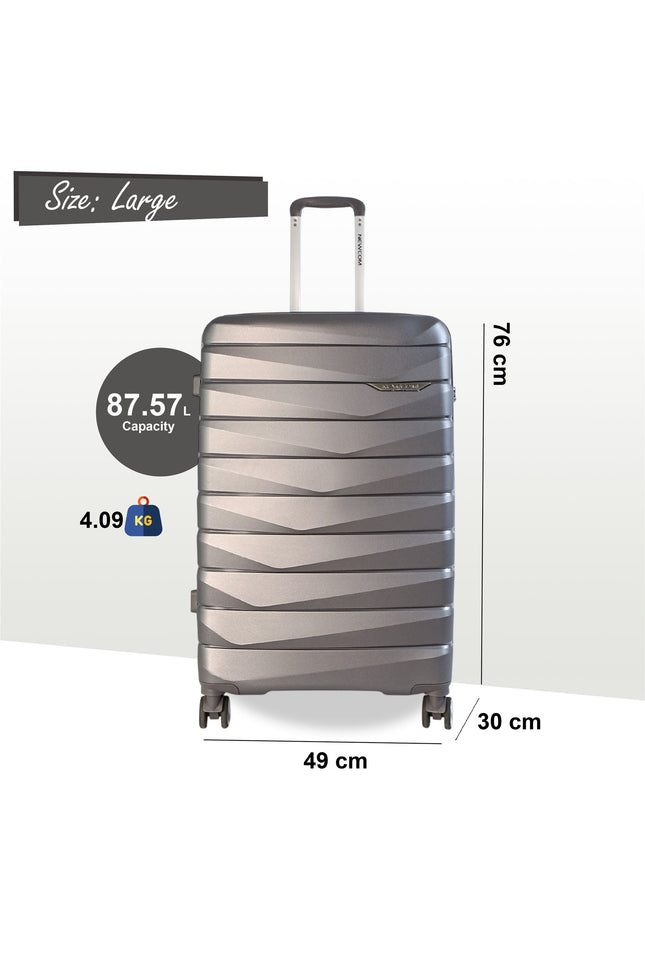 Forster Large Hard Shell TSA Suitcase in Smoke Grey