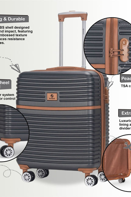 Koga Underseat Hard Shell Suitcase in Grey