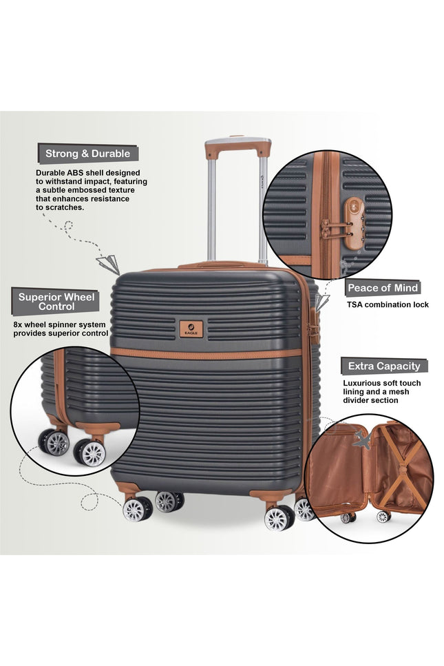 Koga Underseat Hard Shell Suitcase in Grey