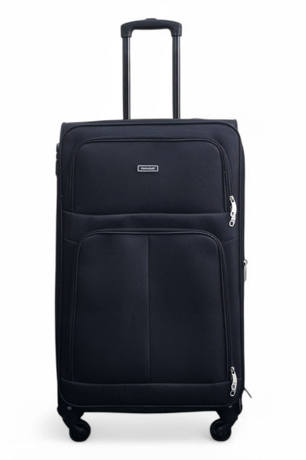 Tahara Large Soft Shell Suitcase in Black