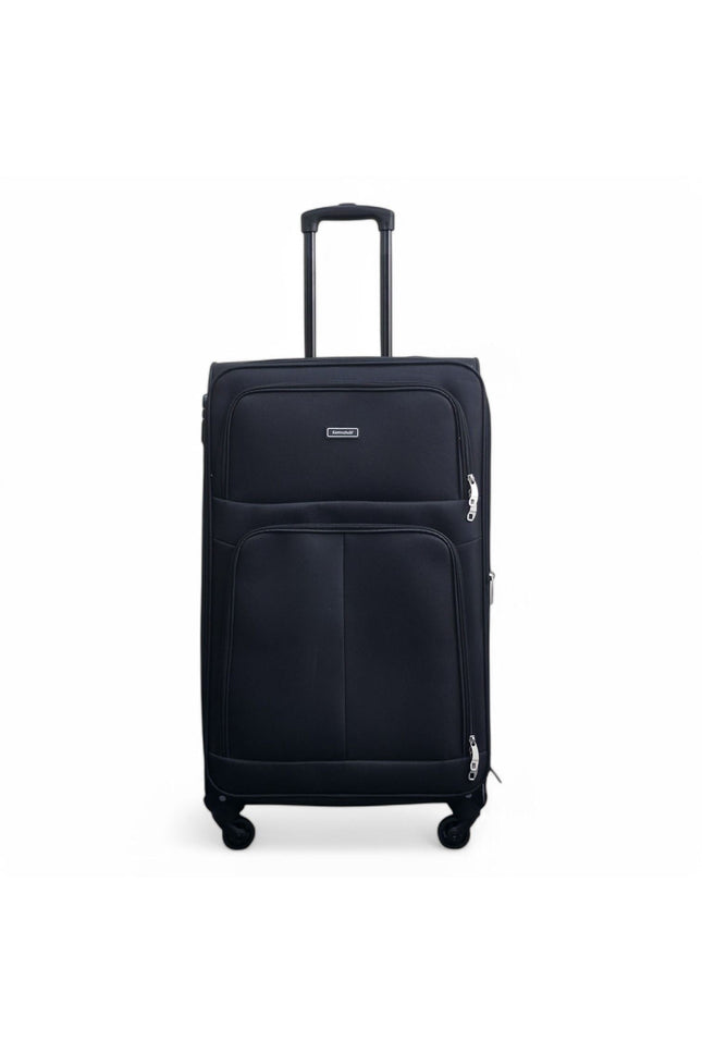 Tahara Large Soft Shell Suitcase in Black