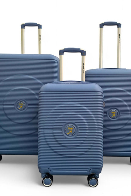 Seto Set of 3 Hard Shell Suitcase in Light Blue