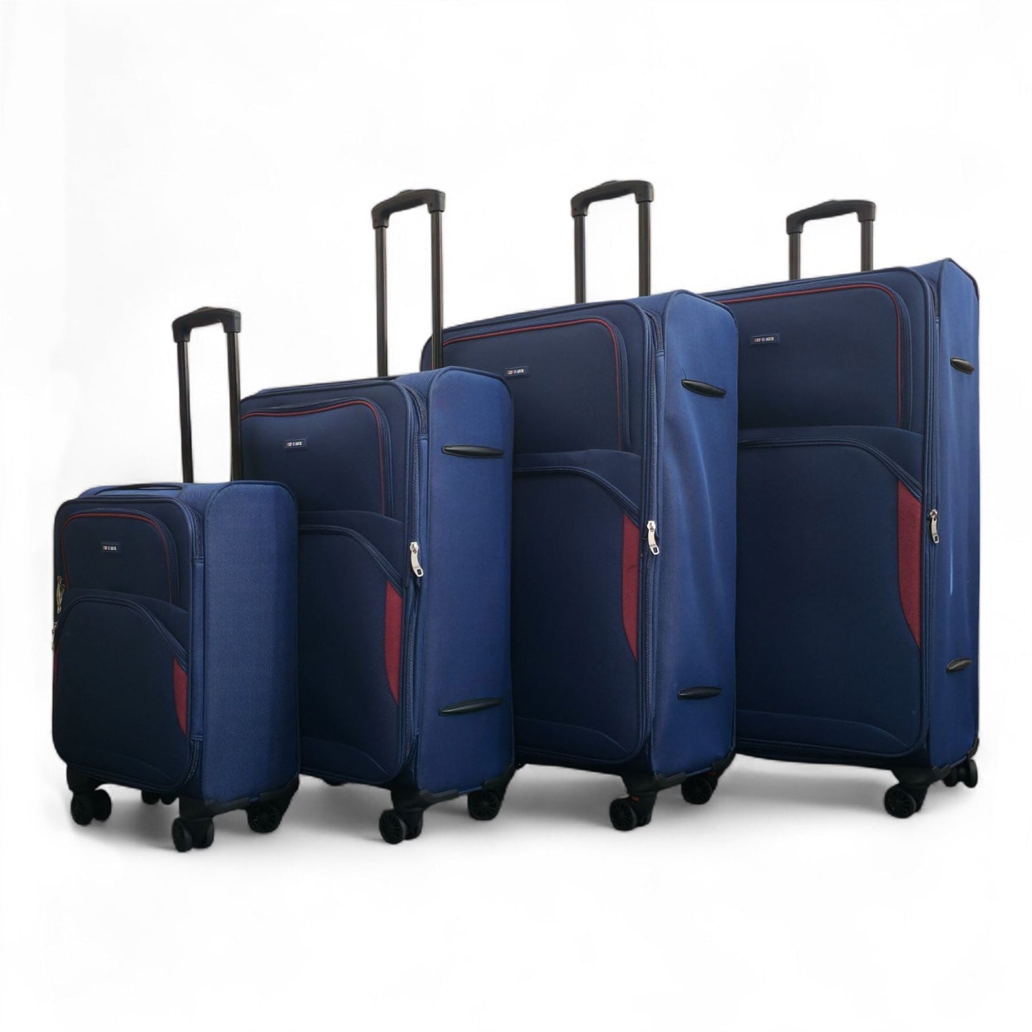 Gosford Set of 4 Soft Shell Suitcase in Navy Blue