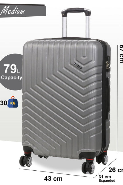 Bega Medium Hard Shell Suitcase in Silver