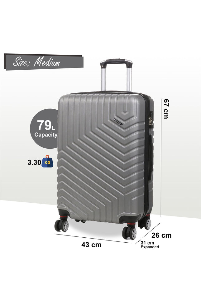 Bega Medium Hard Shell Suitcase in Silver