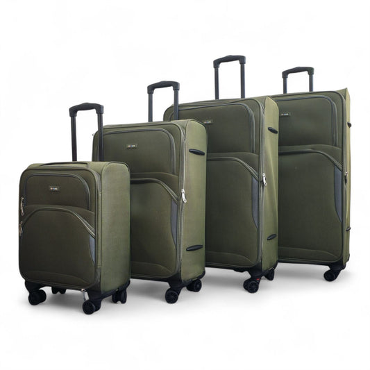 Gosford Set of 4 Soft Shell Suitcase in Green
