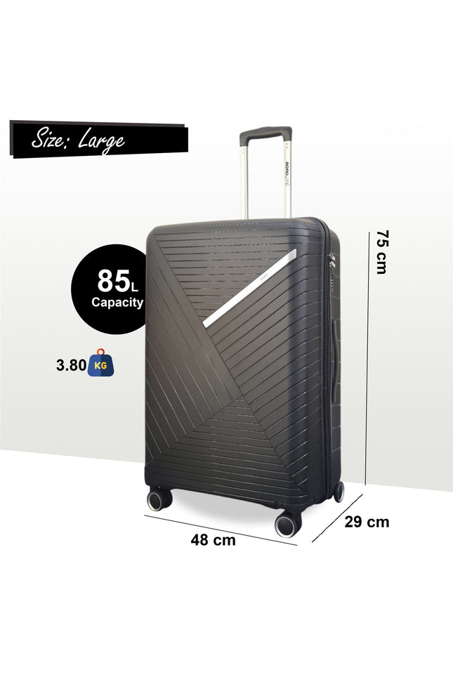 Chita Large Hard Shell Suitcase in Black