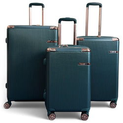Cowra Set of 3 Hard Shell Suitcase in Dark Green