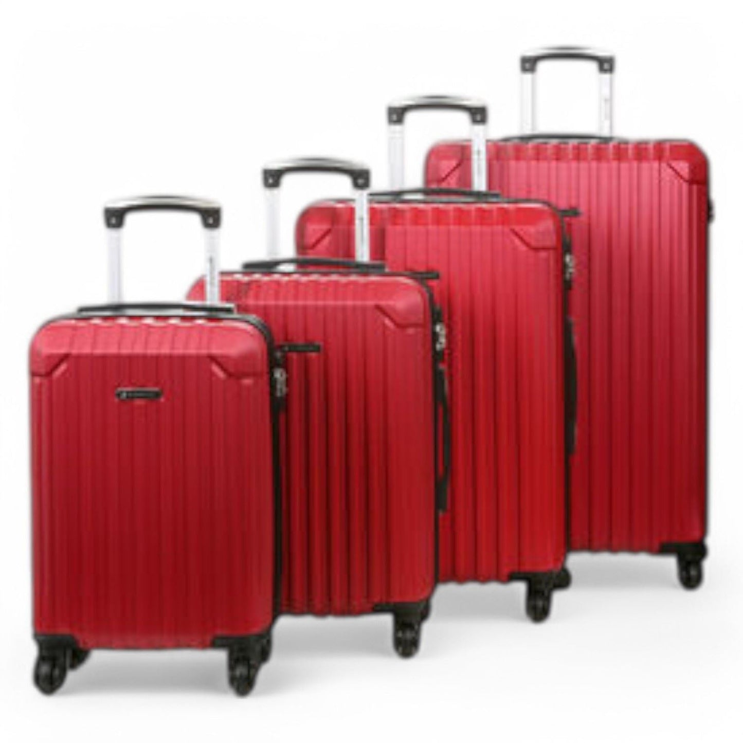 Corowa Set of 4 Hard Shell Suitcase in Red