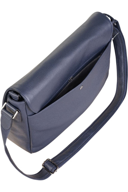 Genuine Leather Navy Laptop Bag Travel Work Messenger Satchel - Camden