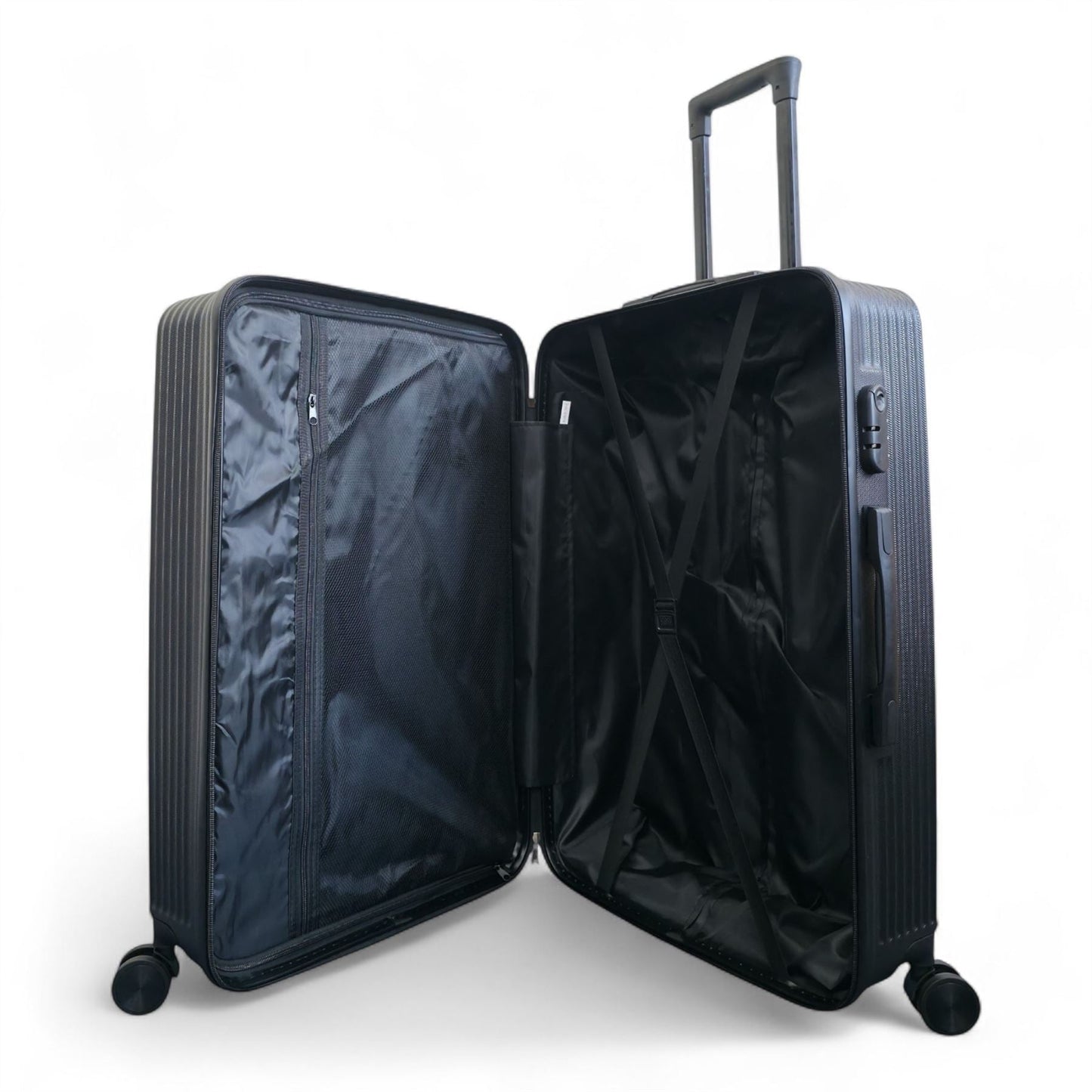 Junee Large Hard Shell Suitcase in Black