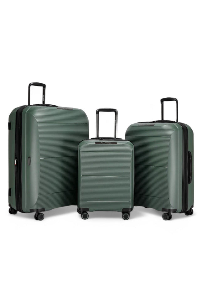 Abiko Set of 3 Hard Shell Suitcase in Olive