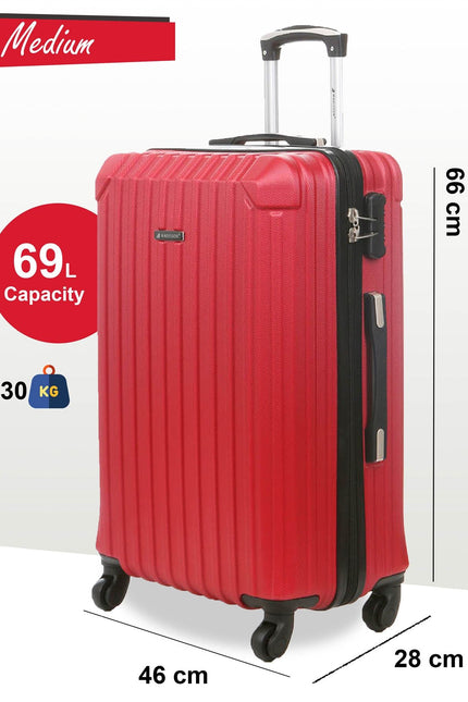 Corowa Medium Hard Shell Suitcase in Red