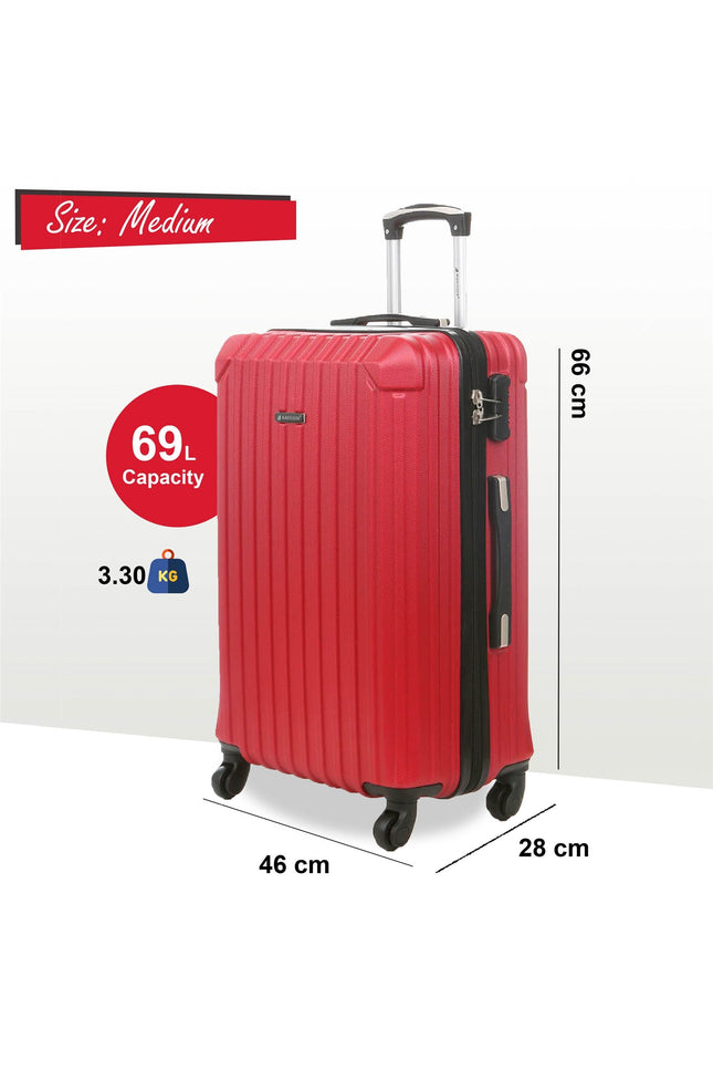 Corowa Medium Hard Shell Suitcase in Red