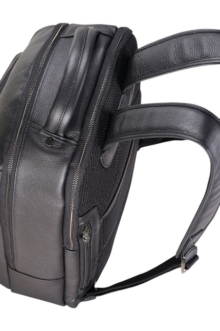 Genuine Leather Black Vintage Rucksack Laptop Bag Travel Backpack - Capri
