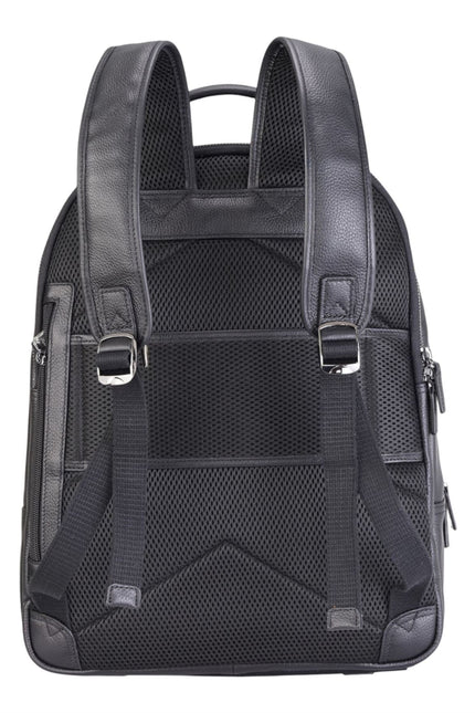 Genuine Leather Black Vintage Rucksack Laptop Bag Travel Backpack - Capri