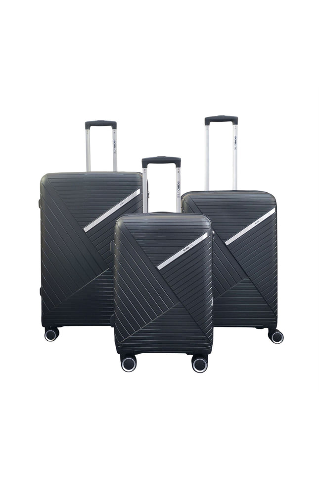 Chita Set of 3 Hard Shell Suitcase in Black