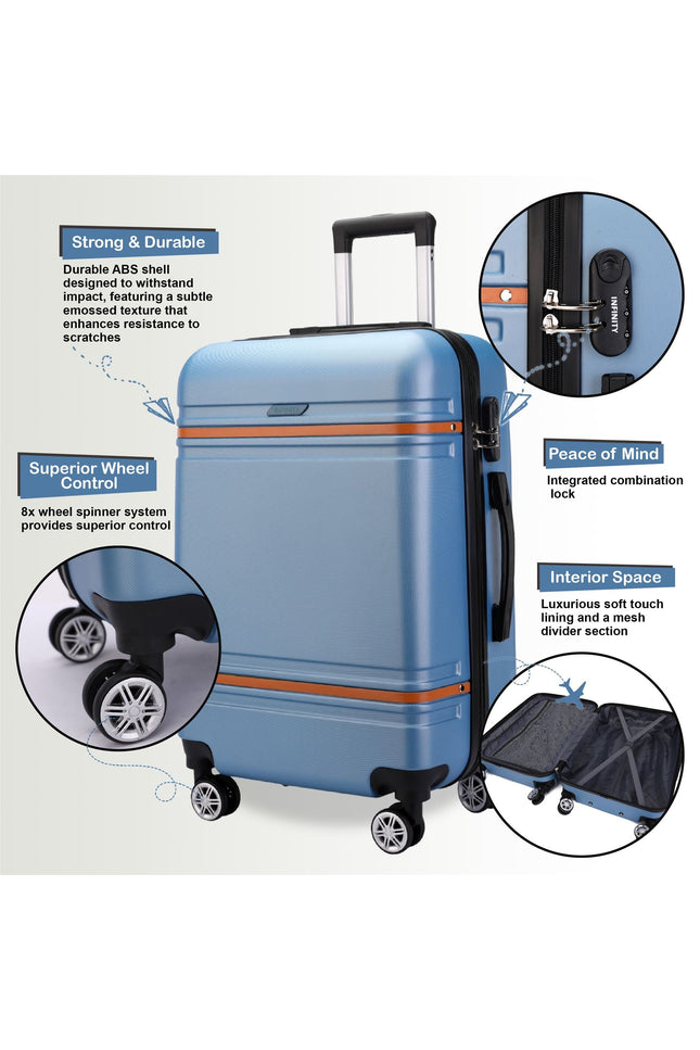 Calgary Large Hard Shell Suitcase in Blue