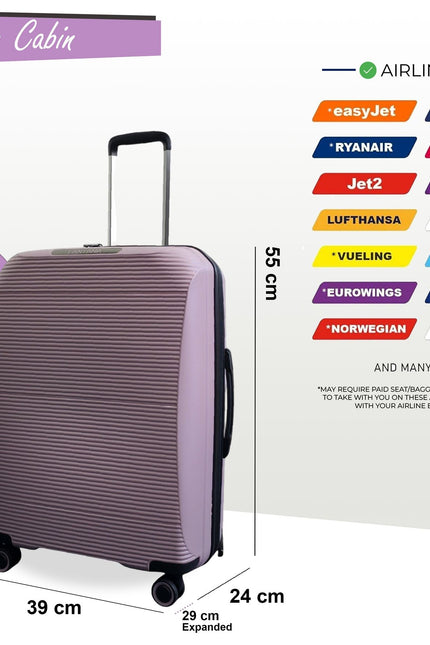 Abiko Cabin Hard Shell Suitcase in Pink