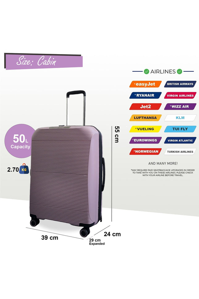 Abiko Cabin Hard Shell Suitcase in Pink