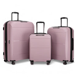 Abiko Set of 3 Hard Shell Suitcase in Pink