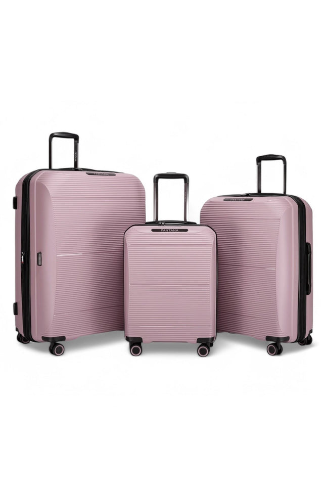 Abiko Set of 3 Hard Shell Suitcase in Pink