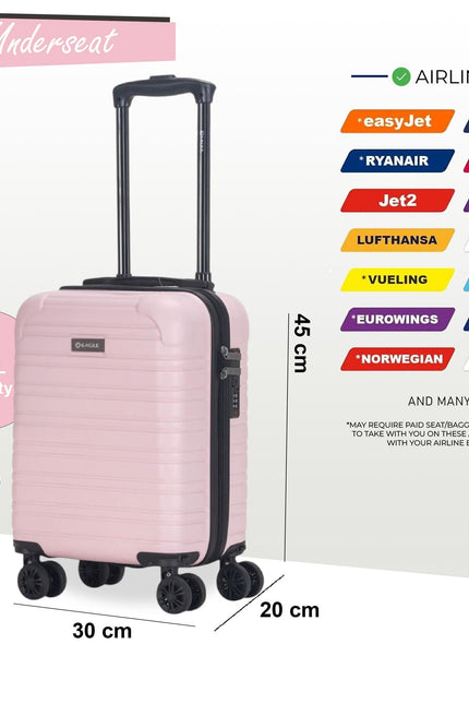 Koga Underseat Hard Shell Suitcase in Pink