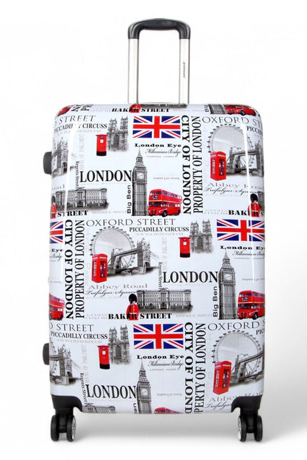 Cooma Large Hard Shell Suitcase London in Black Flower