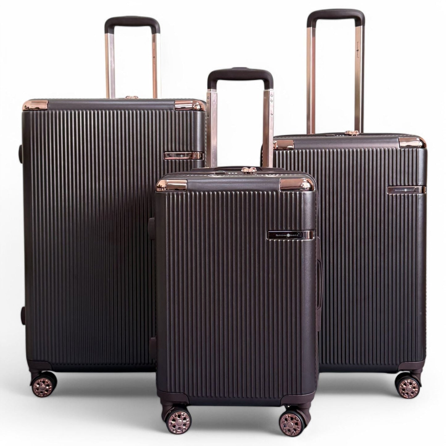 Cowra Set of 3 Hard Shell Suitcase in Marron