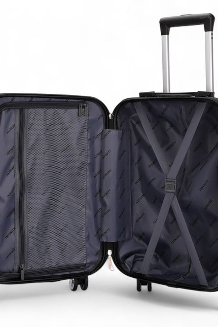 Calgary Cabin Hard Shell Suitcase in Charcoal Black