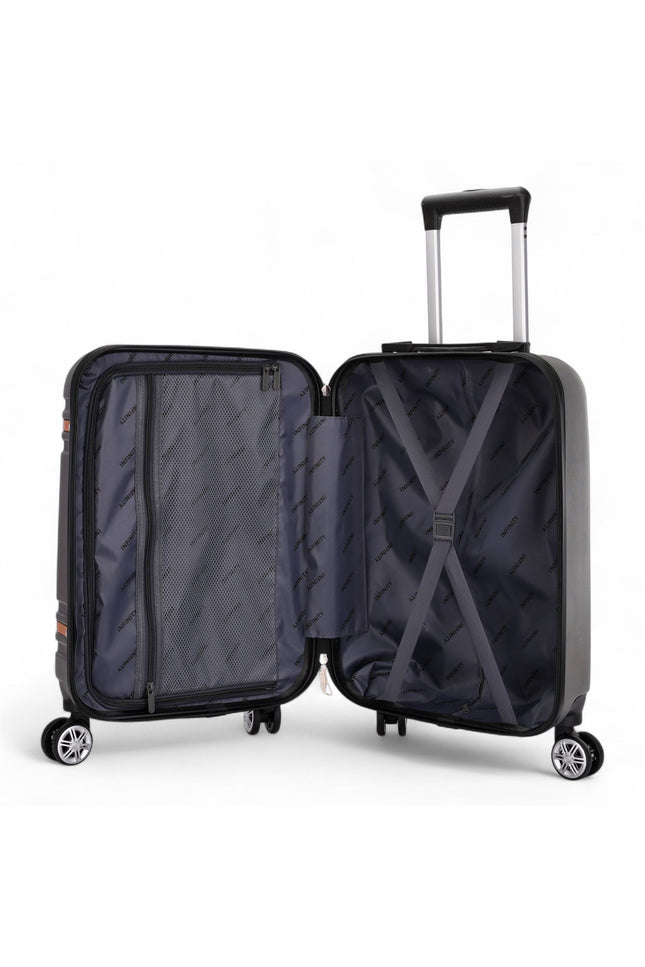 Calgary Cabin Hard Shell Suitcase in Charcoal Black