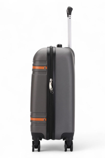 Calgary Cabin Hard Shell Suitcase in Charcoal Black