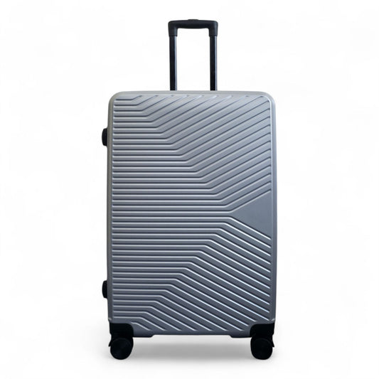 Junee Large Hard Shell Suitcase in Silver