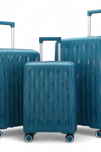 Burnaby Set of 3 Hard Shell Suitcase in Teal Blue