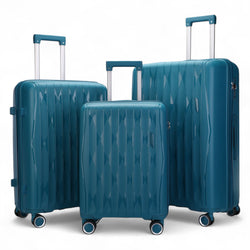 Burnaby Set of 3 Hard Shell Suitcase in Teal Blue