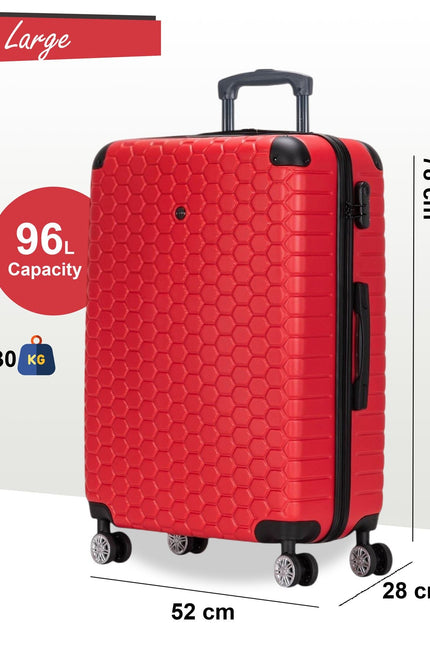 Noda Large Hard Shell Suitcase in Red