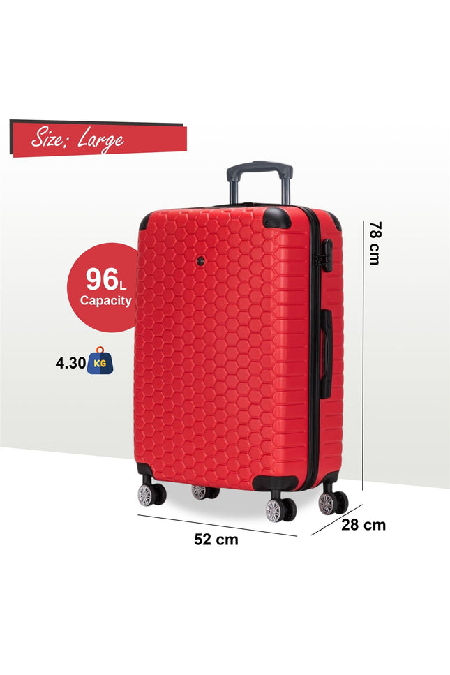 Noda Large Hard Shell Suitcase in Red