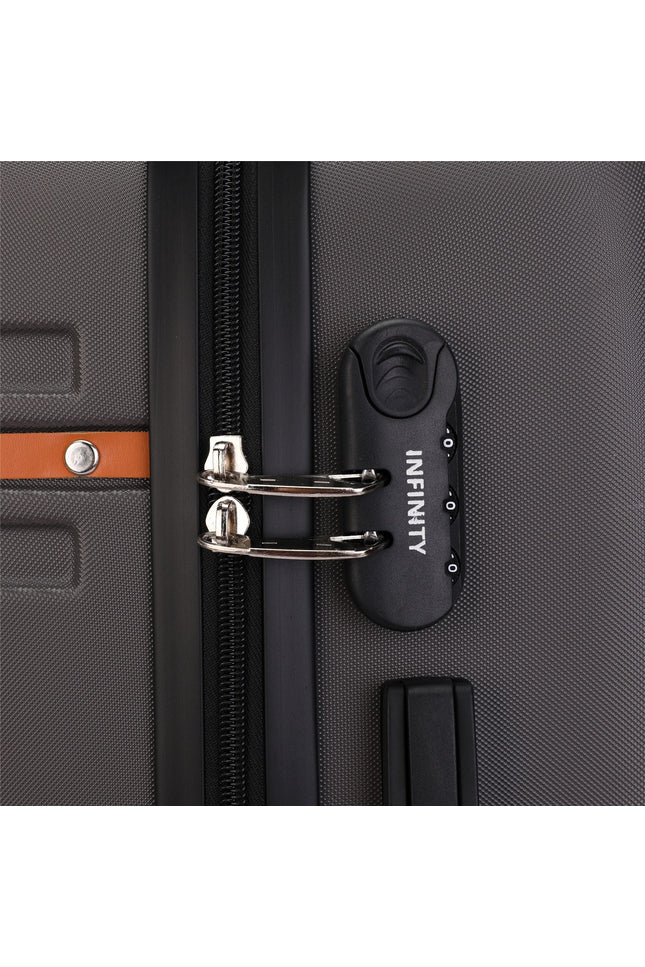 Calgary Set of 3 Hard Shell Suitcase in Charcoal Black