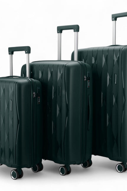 Burnaby Set of 3 Hard Shell Suitcase in Green