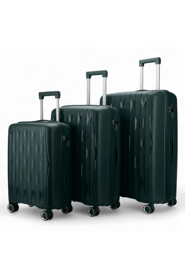 Burnaby Set of 3 Hard Shell Suitcase in Green