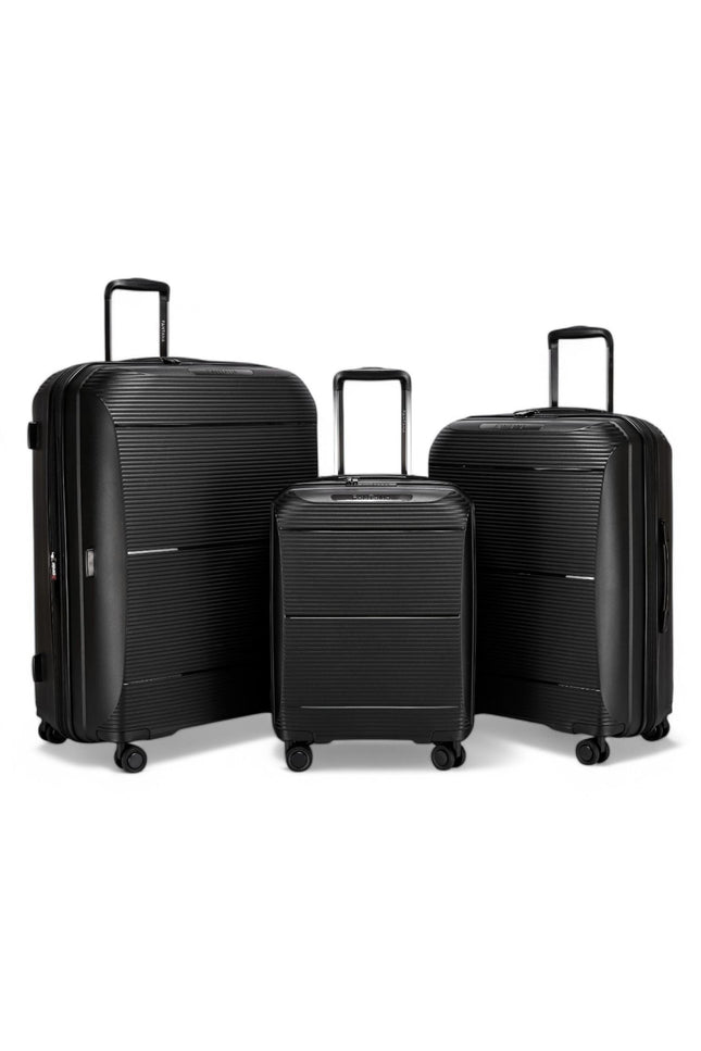 Abiko Set of 3 Hard Shell Suitcase in Black