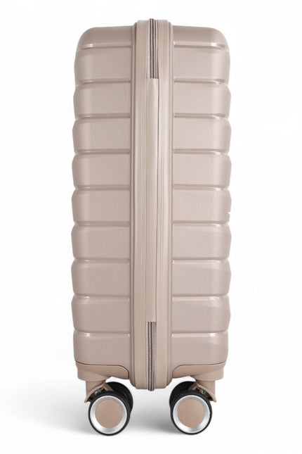 Forster Large Hard Shell TSA Suitcase in Champagne Beige