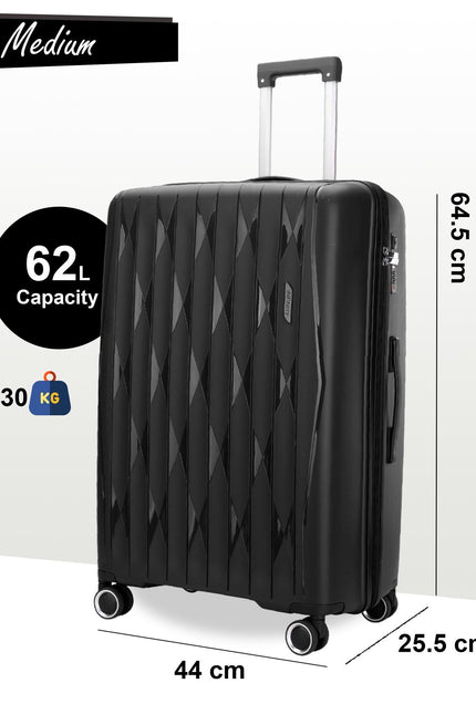 Burnaby Medium Hard Shell Suitcase in Black