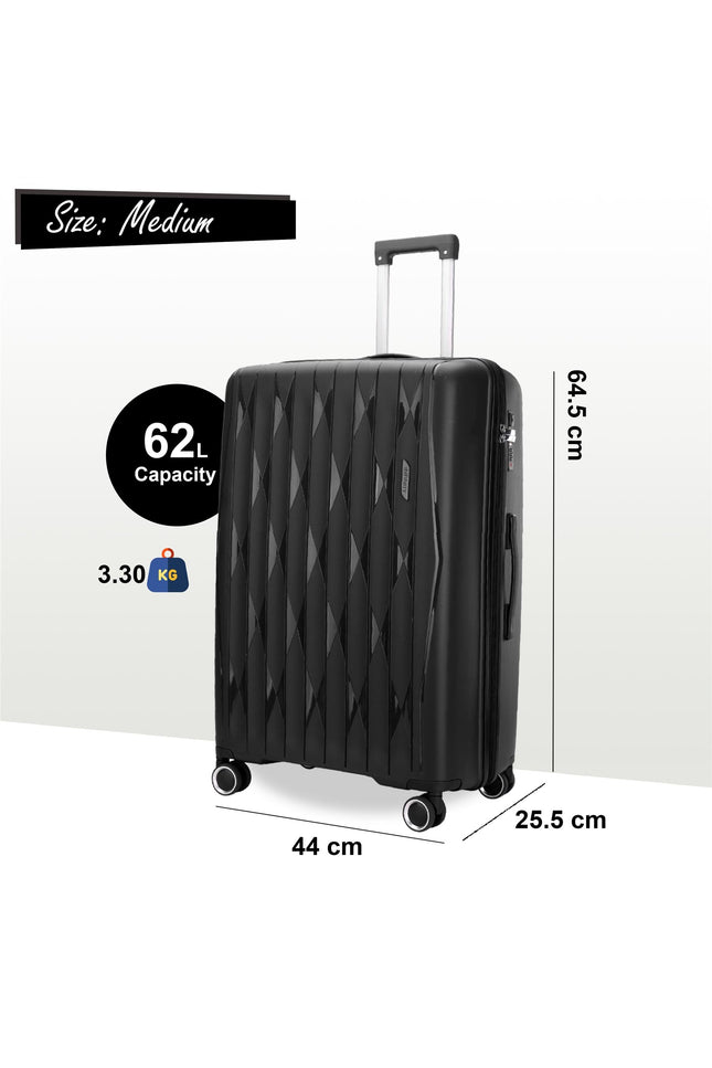 Burnaby Medium Hard Shell Suitcase in Black