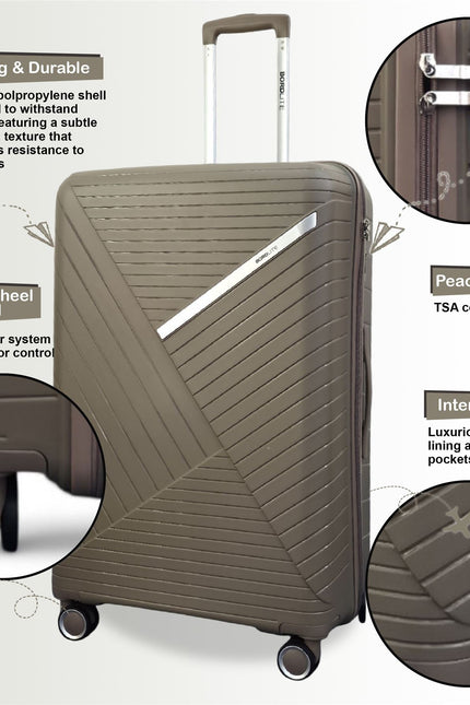 Chita Large Hard Shell Suitcase in Flesh