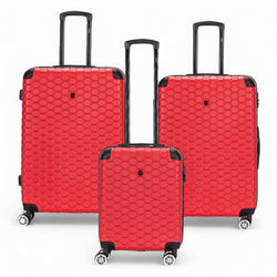 Noda Set of 3 Hard Shell Suitcase in Red